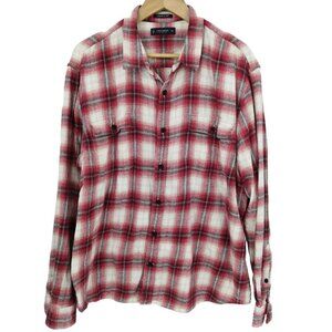 Lucky Brand Classic Fit Plaid Flannel Long Sleeve Mens Button Up Shirt Size XXL